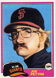 1981 Topps Baseball Cards      062      Joe Pettini RC